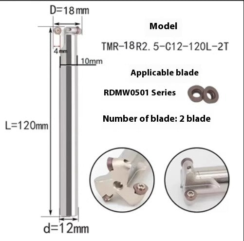 2066-CNC machining center TMR round nose T-slot milling cutter bar arc R2.5R3R4R5R6 slotted side and side cut shank Shandong Denso Pricision Tools Co.,Ltd.